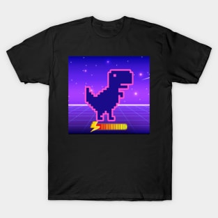 Outrun Power Up Dinosaur T-Shirt